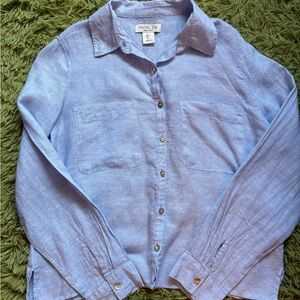 Rachel Zoe Sky Blue Casual Shirt